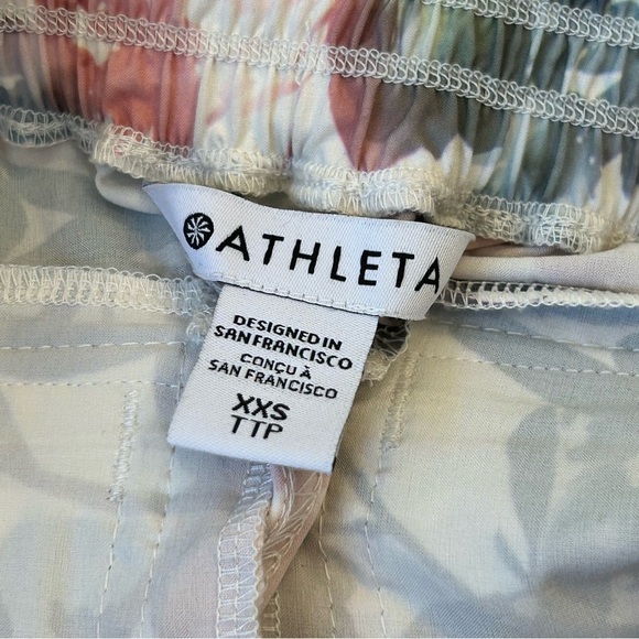 Athleta Jupe Savannah Midi Skirt Floral Pull On Stretch Pockets Women's XXS - Picture 8 of 9